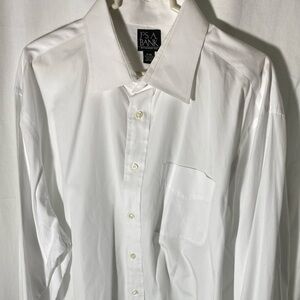 MEN-S JOS-A BANKS LONG SLEAVE DRESS SHITT WITH CUFF LINK SLEAVES